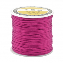 Шнур Нейлоновий Атласний, Фіолетово-Червоний, 1мм, 70м/котушка, (13WB27584)