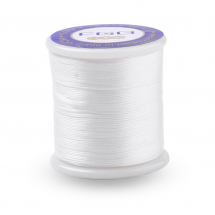 Nylonowa Nić, Japonia, Nylon 66, z Powłoką do Koralików, Biała, 0.1mm, 50m/szpula (13WB27591)
