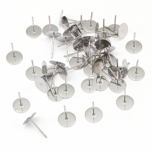 Baza do Puset, pod Kaboszon, Stal Nierdzewna, 12x4mm, Szpilka 0.6mm, 50szt (13WB27842)