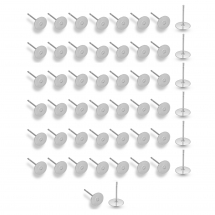 Baza do Puset, pod Kaboszon, Stal Nierdzewna, 12x8mm, Pin 0.6mm, 50szt (13WB27845)