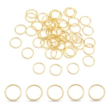 Kółeczka Ogniwka Pojedyncze, Stal Nierdzewna, Pozłacane 18K, Zamknięte nie Zlutowane, 6x0.8mm, 50szt (13WB27849)