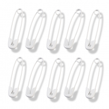 Булавки Залізні, Колір: Білий, Розмір: 30х7х2мм, Пін 0.7мм, (13WB27859)