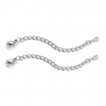 Łańcuch Przedłużenyj, Stal Nierdzewna, z Obciążeniem i Zapięciem, 68.5mm, 2szt (13WB27863)