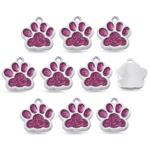 Підвіски Відбиток Лапи, Сплав, Емаль, Колір: Орхідея, Розмір: 17.7х16.6х2мм, Отвір: 2мм, (13WB27878)