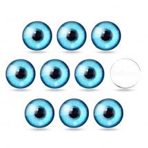 Oczy Kaboszony, Szklane, Ciemnoniebieski, 10x3.5mm, 10szt (13WB27919)