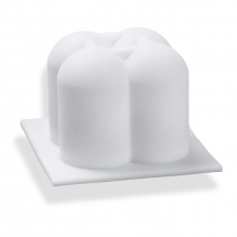 Forma do Świec Silikonowa 56x55x37mm Kolor Biały 1szt (13WB27950)