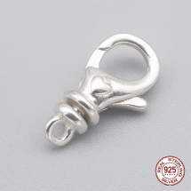 Srebro 925 Zapięcie Karabińczyk Lobster, 15x8x4.5mm, Otwór 1.2mm, 1szt (13WB28020)