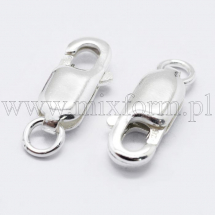 Srebro 925 Zapięcie Karabińczyk-Lobster do Rękodzieła i Biżuterii, 10.5mm, 1szt (13WB28026)