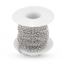 Ланцюг Залізо Rolo, Кругла Ланка, Непаяний, Колір: Платина, Ланка: 3х1мм, (13WB28459)
