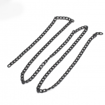 Ланцюг Алюмінієвий Якірний, Непаяний, Колір: Чорний, Ланка: 10.8х7.2х2мм, (13WB28471)