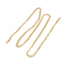 Ланцюг Алюмінієвий Якірне Плетіння, Непаяний, Колір: Золото, Ланка: 10.8х7.2х2мм, (13WB28473)