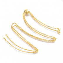 Baza Regulowana do Naszyjnika Splot Rolo Mosiądz 18K Pozłacany długość 70cm 1szt (13WB28550)