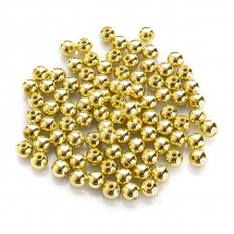 Намистини Пластикові ABS, Золоте Покриття, 8мм, Отвір 1.8-2мм, близько 90шт/25г, (13WB28620)