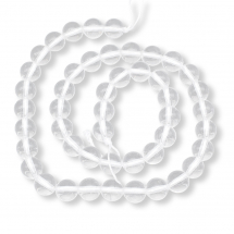 Koraliki Naturalny Kryształ Górski, Klasa AA, Przezroczysty Okrągłe, 8mm, około 46szt/38cm/sznur (13WB28672)