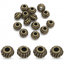 Koraliki Dystansowe, Przekładki, Rondelle, Biżuteria Stop, Bronze, 6x4mm, 20szt (3WB3486)