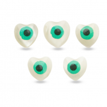 Koraliki Masa Perłowa Serce, Kremowy, 88.5x8.59x4.5~5mm, Otwór: 0.5mm, około 100szt / 80cm / sznur (13WB14053)