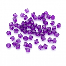 Намистини Акрил Кристал Біконус, Прозорі, Грановані, Пофарбовані, 8мм, Отвір 1мм, близько 90шт/25г (13WB14136)