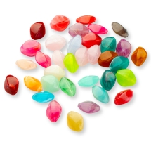 Koraliki Akrylowe Imitacja Kamienia Naturalnego, Romb, Mix, 16,5x13x8mm, 33szt/25g (13WB14420)