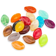 Koraliki Akrylowe Imitacja Kamienia Naturalnego, Końskie Oko, Mix, 29-30x19x7mm, 18szt/50g, (13WB14422)