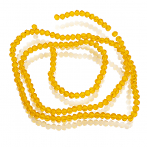 Koraliki Szklane Fasetowane Rondel 3x2mm Kolor: Pomarańczowy ok. 152szt/37cm/nić (2WB30958)