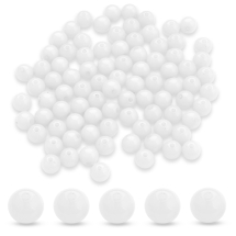 Koraliki Akrylowe, Imitacja Galaretki, Okrągłe, Białe, 10mm, 90szt/50g (3WB5722)