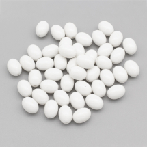 Koraliki Akrylowe Nieprzezroczyste, Owalne, Biały,12x9mm, 42szt/25g (2WB28638)