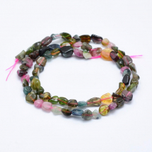 Koraliki Naturalny Turmalin, Niebarwiony, Samorodki, 5-11x5-7mm, około 39 cm / sznur (13WB17955)