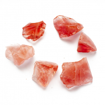 Cherry Kwarc Syntetyczny, Nieobrobione Bryłki, 15-45mm, Bez Otworu, około 6-8szt/100g (13WB21569)