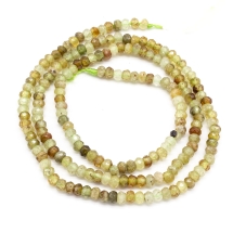 Koraliki Kamień Naturalny Zielony Granat/Andradyt, Rondel, Fasetowanena, 3x2mm, 177szt/37cm/sznur, (13WB22904)