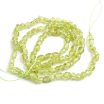 Koraliki Naturalny Zielony Peridot, Samorodki, Klasa AB, 5~11x5~7mm, około 39cm/sznur (13WB22953)