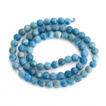 Koraliki Naturalny Apatyt, Niebieski, 5.5-6 mm, około 63 szt / 38 cm / sznur (13WB22958)