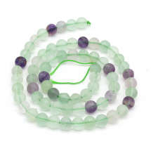 Koraliki Naturalny Kamień Fluoryt Okrągłe, Matowe, 10mm, otwór 1mm, około 38szt/39cm/sznur (13WB22978)