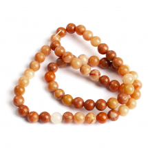 Koraliki Naturalny Różowy Awenturyn, Okrągłe, 6mm, około 58szt/35cm/sznur (13WB22999)