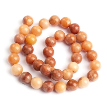 Koraliki Naturalny Różowy Awenturyn, Okrągłe, 10mm, około 38szt/38cm/sznur (13WB23000)