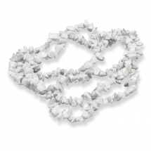 Koraliki Naturalny Howlit, Biały, 3-4x3-8x4-5 mm, około 85 cm / sznur (13WB23088)