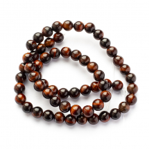 Koraliki Naturalny Czerwone Tygrysie Oko, Okrągłe, 6mm, około 59szt/36cm/sznur (13WB23332)