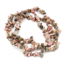 Koraliki Naturalny Kamień Okruszek Rodonitu, 5~8x 5~8mm, Otwór 1mm, około 80cm/sznur (13WB23335)