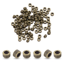 Koraliki Przekładki, Dystansowe, Styl Tybetański, Kolumna, Stop, Bronze, 5x3mm, 100szt (13WB21064)