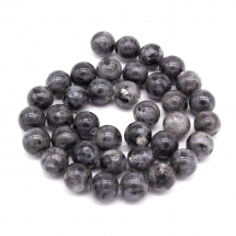 Koraliki Naturalny Larvikite/Czarny Labradoryt 10mm Kolor: Szary około 35szt/35cm/nic (5WB5335)