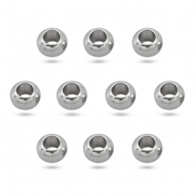 Намистини-Роздільники Латунь, Рондель, Колір: Платина, Розмір: 6х4мм, Отвір 3мм, (13WB17447)