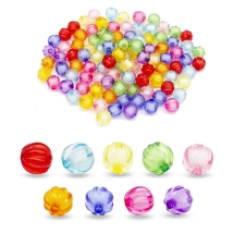 Koraliki Akrylowe Przezroczyste, Koralik w Koraliku, Okrągłe, 10mm, 50g~110szt (13WB23883)