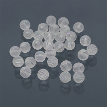 Koraliki Akrylowe Przezroczyste, Karbowane, Kolor AB, Okrągłe, Bezbarwny, 9.5mm, około 45szt / 25g (13WB23943)