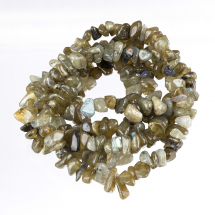 Koraliki Naturalny Kamień Labradoryt Okruszki, 5~8x3~7mm, otwór 0.5mm, około 90cm/sznur (2WB11389)