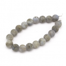 Koraliki Naturalny Kamień Labradoryt Okrągłe, Matowe, 10mm, otwór 1mm, około 19szt/18cm/sznur (13WB22703)