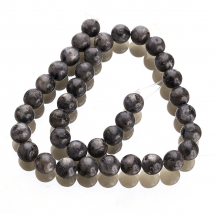 Koraliki Naturalny Labradoryt 10-11mm Kolor: Czarny i Szary około 37szt/38cm/nic (13WB22706)
