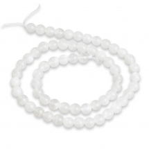 Koraliki Naturalny Kamień Księżycowy Klasa A, Okrągłe, 6mm, około 60szt/38cm/sznur (13WB22726)