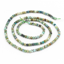 Koraliki Howlite Naturalny Kamień Okrągłe, Fasetowany, Turkusowy, 2~3x2~2.5mm, Otwór 0.2mm, 180szt/40cm (13WB22733)