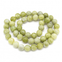 Koraliki Naturalny Perydot Okrągły, Zielony, 10mm, Otwór 0.8mm, około 35szt/38cm/nić (13WB22763)