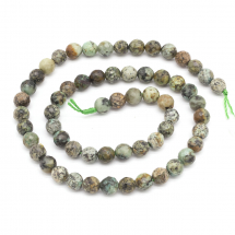 Koraliki Naturalny Kamień Turkus Afrykański, Okrągłe, Fasetowany, Turkusowy, 2mm, około 230szt/40cm/sznur (13WB22765)