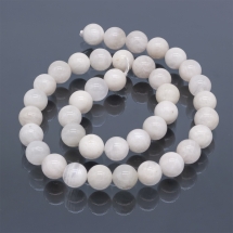 Koraliki Naturalny Kamień Księżycowy, Okrągłe, 10mm, około 40szt/40cm/sznur (13WB22783)